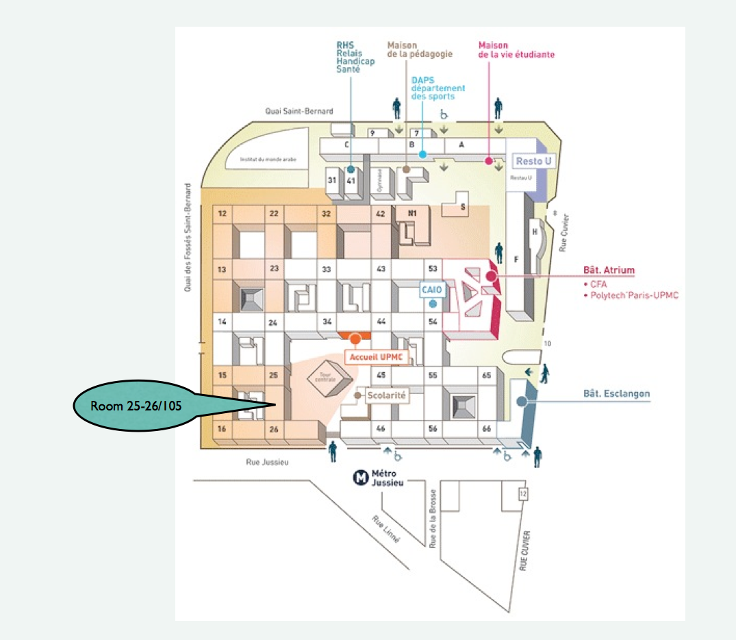 plan d'ensemble du campus Jussieu